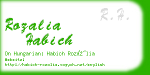 rozalia habich business card